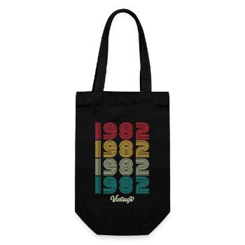 42 Jahre alter Jahrgang 1982 Limitierte Auflage 42. - Geschenkbeutel für Flaschen - Schwarz - Vorne