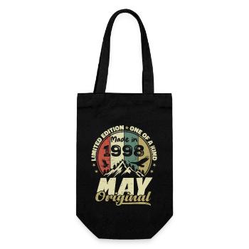 Cadeau Anniversaire Millésime Fabriqué en Mai 1998 - Sac à bouteille - noir - Devant