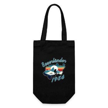 1956 Birthday Sauerländer Original Retro Sunset - Gift Bag for Bottles - black - Front