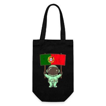 Portugal Heimat Abstammung Flagge National - Geschenkbeutel für Flaschen - Schwarz - Vorne