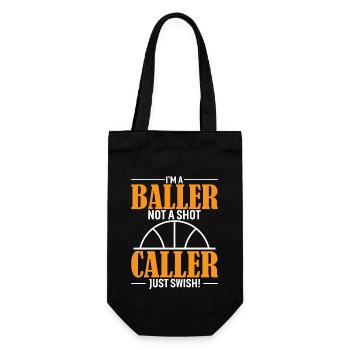 I'm A Baller, Not A Shot Caller - Just Swish! - Gift Bag for Bottles - black - Front