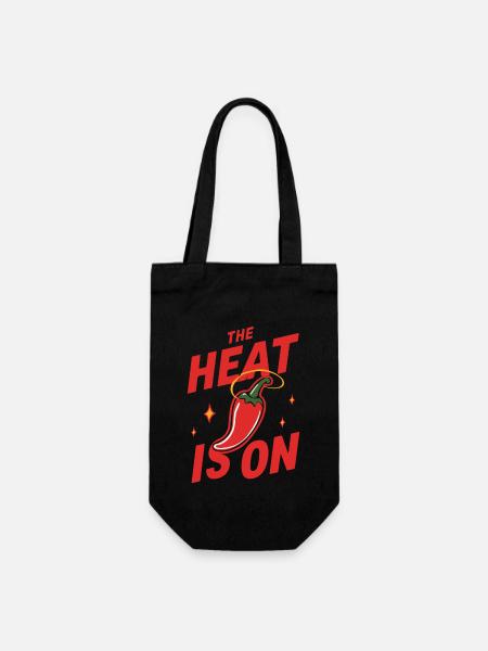 Lovers of spicy food, Chili Peppers Chef - Gift Bag for Bottles - black