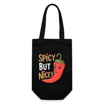 Liebhaber Scharfer Speisen, Chili Peppers Chef - Geschenkbeutel für Flaschen - Schwarz - Vorne