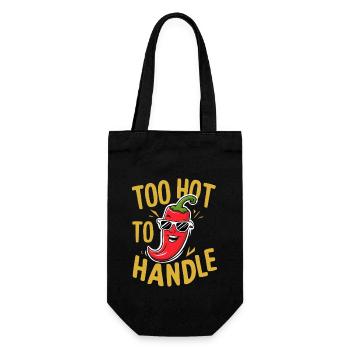 Liebhaber Scharfer Speisen, Chili Peppers Chef - Geschenkbeutel für Flaschen - Schwarz - Vorne