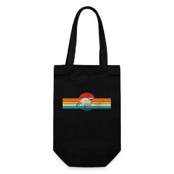 Raccoon Funny Gift - Gift Bag for Bottles - black - Front