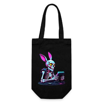 Osterhase Gamer und Gaming Streetwear Design - Geschenkbeutel für Flaschen - Schwarz - Vorne