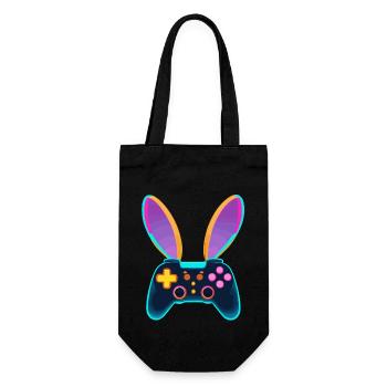 Osterhase Gamer und Gaming Streetwear Osterlook - Geschenkbeutel für Flaschen - Schwarz - Vorne
