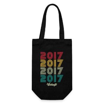 17 Jahre alter Jahrgang 2017 Limitierte Auflage 7. - Geschenkbeutel für Flaschen - Schwarz - Vorne