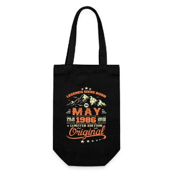 Mai 1986 Vintage Nées En Mai 1986 Anniversaire Mai - Sac à bouteille - noir - Devant