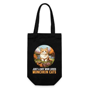 Munchkin Kätzchen Munchkin Katze - Geschenkbeutel für Flaschen - Schwarz - Vorne