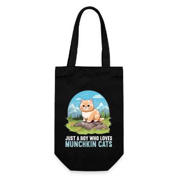 Munchkin Kätzchen Munchkin Katze - Geschenkbeutel für Flaschen - Schwarz - Vorne