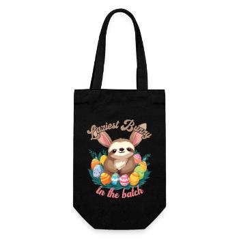 Drôle de dicton paresseux lapin de Pâques douce Pâques - Sac à bouteille - noir - Devant