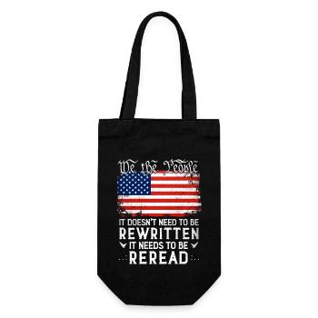 Patriot US Flag Constitution of the USA Needs To - Gift Bag for Bottles - black - Front