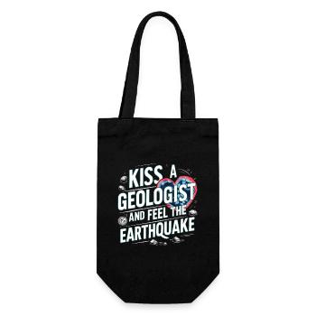 Geology Stone Hunt Agate Hunter Stone Collecting - Gift Bag for Bottles - black - Front