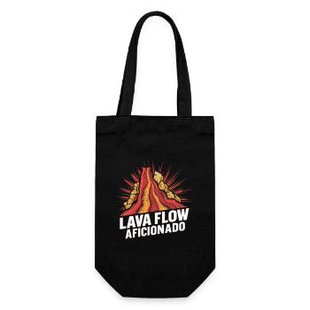 Funny volcano lava geology rock hunting geologist - Gift Bag for Bottles - black - Front