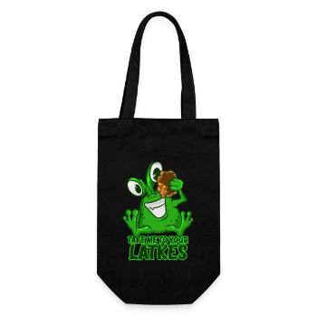 Take Me To Your Latkes T-Shirt Drôle Vert Espace - Sac à bouteille - noir - Devant
