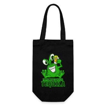 Take Me To Your Tequila T-Shirt Drôle Vert Espace - Sac à bouteille - noir - Devant