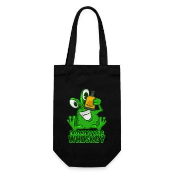 Take Me To Your Whiskey T-Shirt Funny Space Green - Gift Bag for Bottles - black - Front