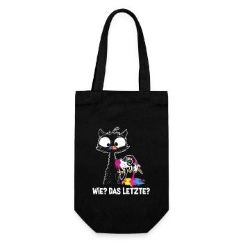 How The Last Cat Eats Unicorn Cats - Gift Bag for Bottles - black - Front