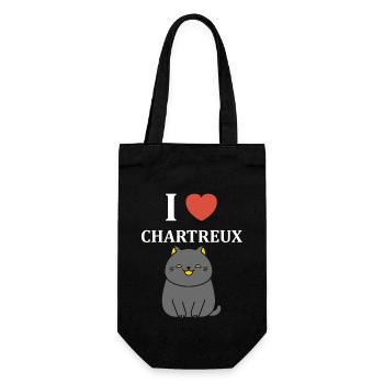 Humour chat chartreux - Sac à bouteille - noir - Devant