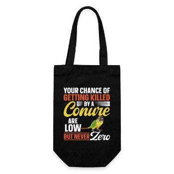 Molina Parakeet Parrot Bird Parakeet - Gift Bag for Bottles - black - Front