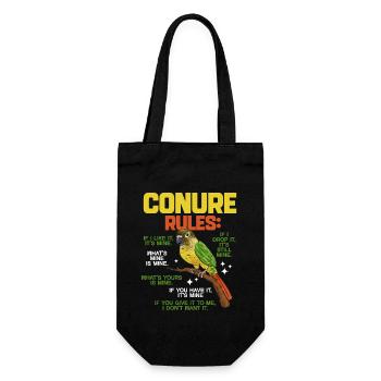 Molina Parakeet Parrot Bird Parakeet - Gift Bag for Bottles - black - Front
