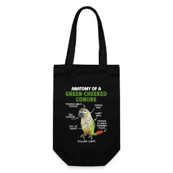 Molina Perruche Perroquet Perruche Oiseau Perruche - Sac à bouteille - noir - Devant