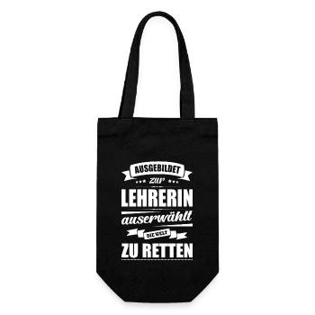 Ausgebildet Zur Lehrerin Abschluss Bestanden - Geschenkbeutel für Flaschen - Schwarz - Vorne