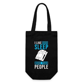 I Like Sleep More Than People - Gift Bag for Bottles - black - Front