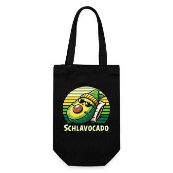 Schlavocado Schlafshirt Nachthemd Pyjama Schlaf - Geschenkbeutel für Flaschen - Schwarz - Vorne