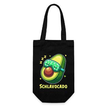 Schlavocado Schlafshirt Nachthemd Pyjama Schlaf - Geschenkbeutel für Flaschen - Schwarz - Vorne