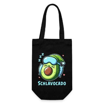 Schlavocado Schlafshirt Nachthemd Pyjama Schlaf - Geschenkbeutel für Flaschen - Schwarz - Vorne