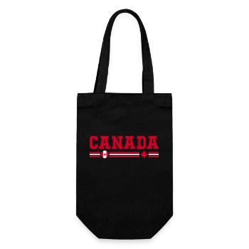 Canada drapeau et emblème du Canada. Supporters - Sac à bouteille - noir - Devant