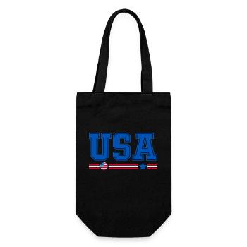 USA drapeau et emblème des Etats unis. Supporters - Sac à bouteille - noir - Devant