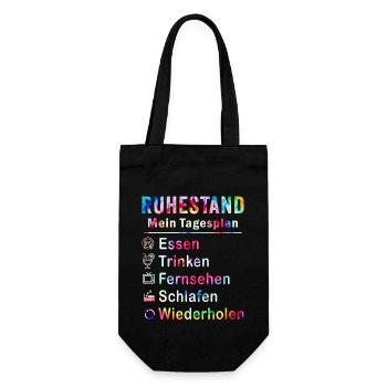 Retiree Pension Funny Retirement Retiree Men - Gift Bag for Bottles - black - Front