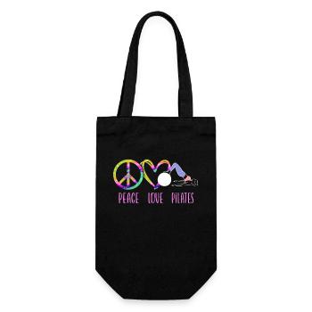 Pilates Instructor Teacher Peace - Geschenkbeutel für Flaschen - Schwarz - Vorne