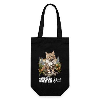 Norwegian Forest Cat Norwegische Waldkatze - Geschenkbeutel für Flaschen - Schwarz - Vorne
