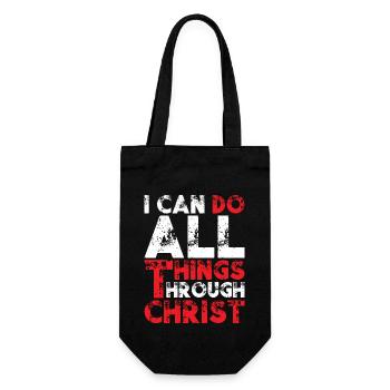 Je peux tout par Christ - Sac à bouteille - noir - Devant