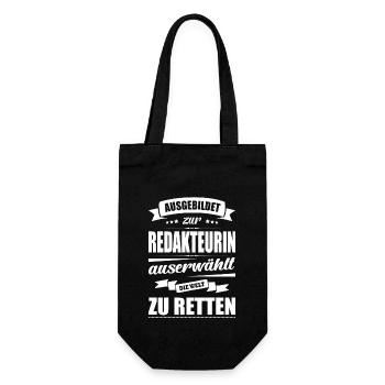 Ausgebildet Zur Redakteurin Abschluss Bestanden - Geschenkbeutel für Flaschen - Schwarz - Vorne