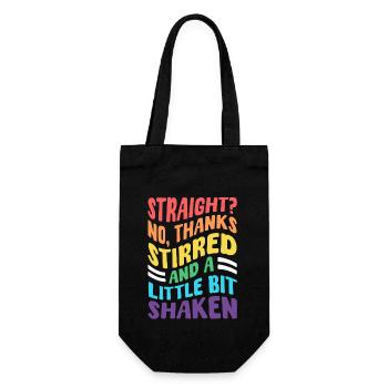 Funny Lgbtq Pride Month T-Shirt - Gift Bag for Bottles - black - Front