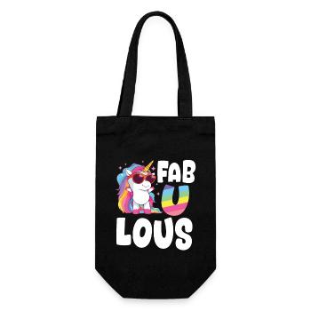 LGBTQ Unicorn - Gift Bag for Bottles - black - Front