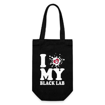 J’adore mon propriétaire de labrador labrador retriever Black Lab - Sac à bouteille - noir - Devant
