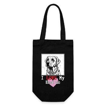 J’aime mon labrador retriever propriétaire de laboratoire noir - Sac à bouteille - noir - Devant