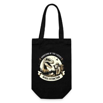 Fossil Hunter, Fossil Hunter, Paleontologist - Gift Bag for Bottles - black - Front