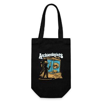 Archäologie Archäologe Historische Erkundung - Geschenkbeutel für Flaschen - Schwarz - Vorne