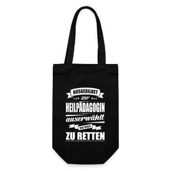 Ausgebildet Zur Heilpädagogin Abschluss Bestanden - Geschenkbeutel für Flaschen - Schwarz - Vorne
