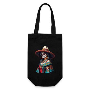 Iconic Sugar Skull Mexico Skull Streetwear - Gift Bag for Bottles - black - Front