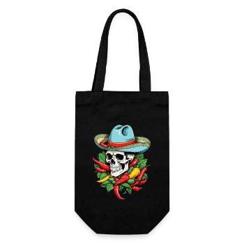 Esthétique Chili Skull Design Style mexicain - Sac à bouteille - noir - Devant