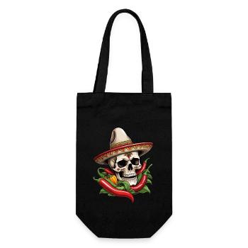 Esthétique Chili Skull Design Style mexicain - Sac à bouteille - noir - Devant