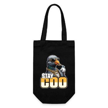 Homing Pigeon Stay Coo Bird Watching Pigeon Lover - Gift Bag for Bottles - black - Front